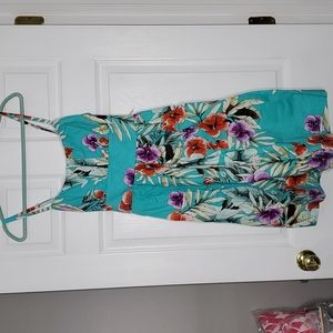 Dressbarn tropical print sleeveless dress